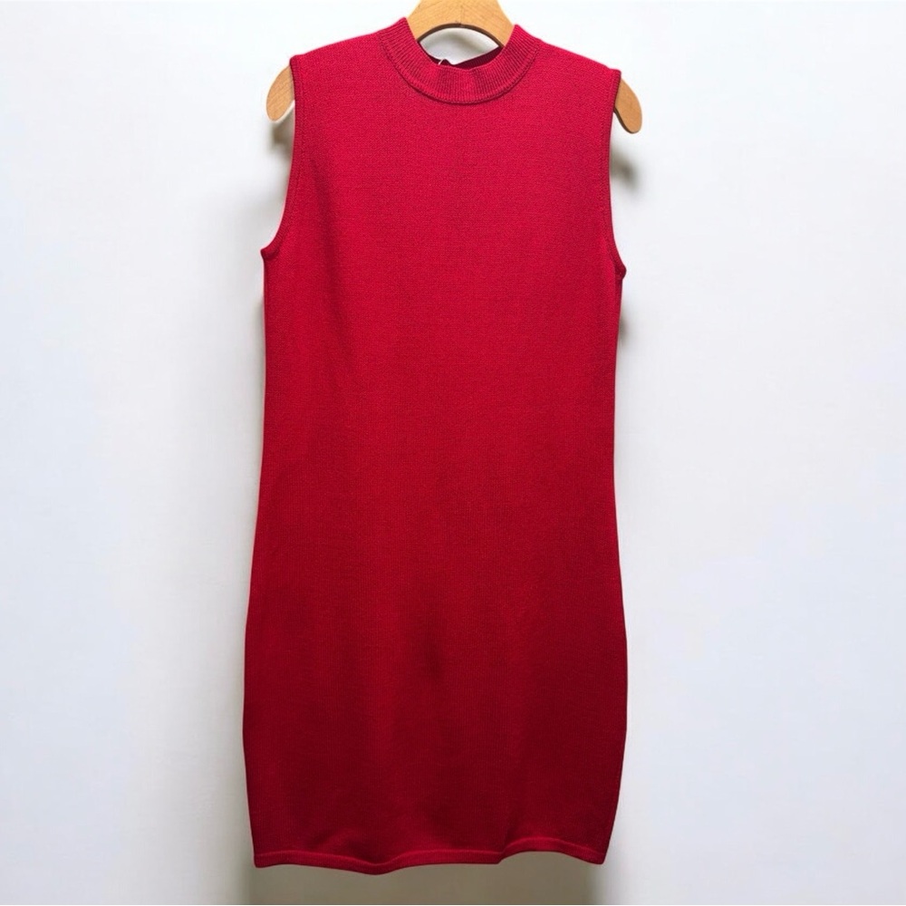 St. John Knit Collection Red Dress size 8